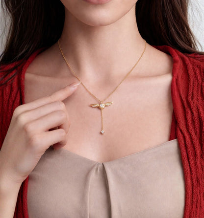 Gouden Celestiale Vleugel Ketting